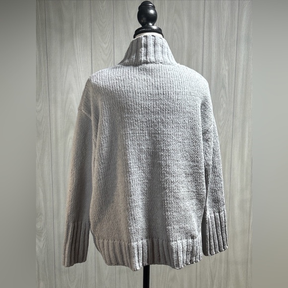 Philosophy High Neck Gray Knit Sweater Size Large - Picture 4 of 10
